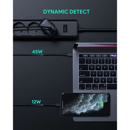 Сетевое зарядное устройство Aukey Omnia Mix PD PA-B3 65W USB+USB-C, черное