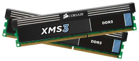 Модуль памяти DIMM 8Gb 2х4Gb KIT DDR3 PC12800 1600MHz Corsair XMS3 (CMX8GX3M2A1600C9)