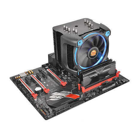 Охлаждение CPU Cooler for CPU Thermaltake Riing Silent 12 Pro Blue LED CL-P021-CA12BU-A 775/1366/1156/1155/1150/1151/1200/2011/2011v3/AM2/AM2+/AM3/AM3+/FM1/FM2