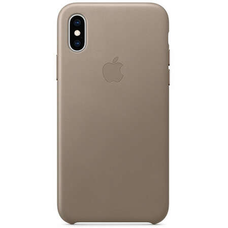 Чехол для Apple iPhone Xs Leather Case Taupe