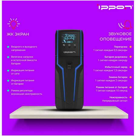 ИБП Ippon Game Power Pro 1000