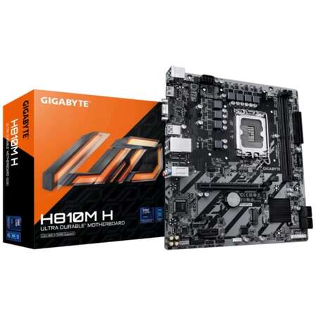 Материнская плата Gigabyte H810M H H810 Soc-1851 2xDDR5, 4xSATA3, RAID, 1хM.2, 1xPCI-E16x, 1xUSB3.2, D-Sub, HDMI, Glan, mATX