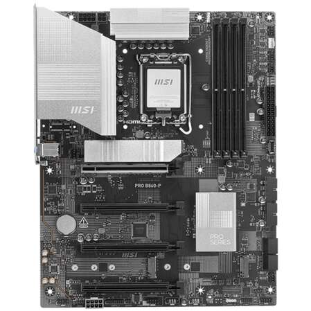 Материнская плата MSI Pro B860-P B860 Soc-1851 4xDDR5, 4xSATA3, RAID, 3хM.2, 4xPCI-E16x, 4xUSB3.2, 1xUSB3.2 Type C, DP, HDMI, 5Glan, ATX