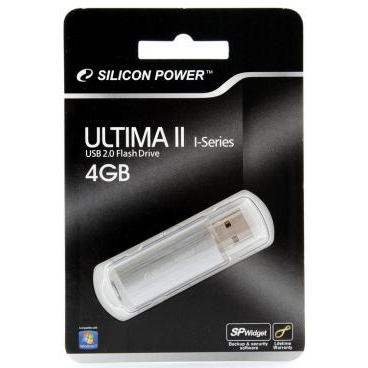 USB Flash накопитель 4GB Silicon Power Ultima II I-серия (SP004GBUF2M01V1S) USB 2.0 Серебристый 
