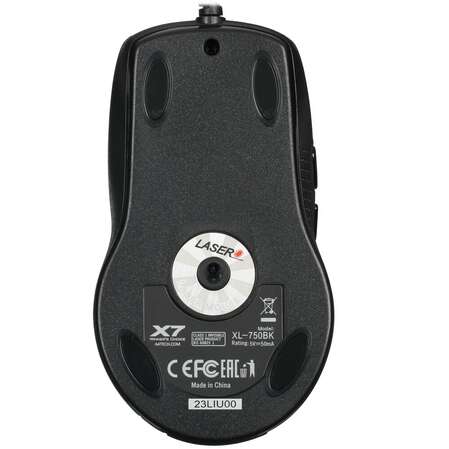 Мышь A4Tech XL-750BK Black проводная