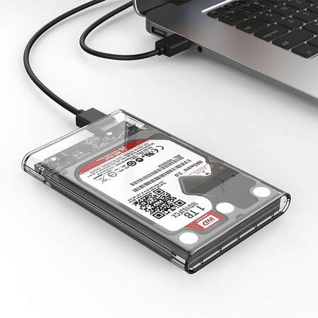 Корпус 2.5" Orico 2139U3-CR SATA, USB3.0 Прозрачный