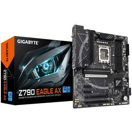 Материнская плата Gigabyte Z790 Eagle AX Z790 Socket-1700 4xDDR5, 4xSATA3, RAID, 3xM.2, 3xPCI-E16x, 5xUSB3.2, 1xUSB3.2 Type C, DP, HDMI, WiFi, 2.5Glan, ATX