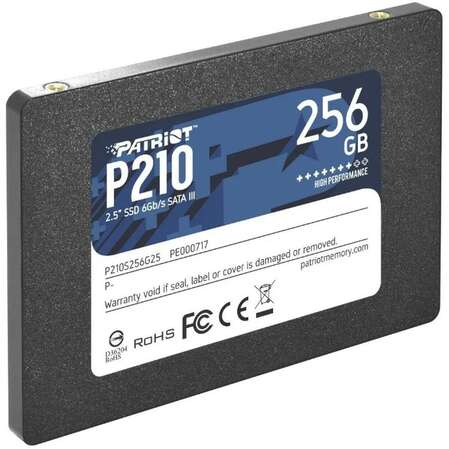 Внутренний SSD-накопитель 256Gb PATRIOT P210 P210S256G25 SATA3 2.5" 
