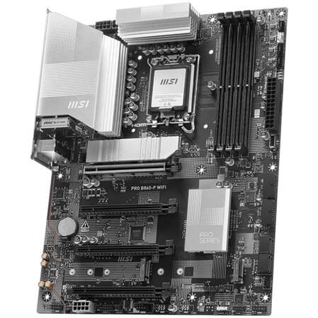 Материнская плата MSI Pro B860-P WiFi B860 Soc-1851 4xDDR5, 4xSATA3, RAID, 3хM.2, 4xPCI-E16x, 4xUSB3.2, 1xUSB3.2 Type C, DP, HDMI, WiFi, 5Glan, ATX