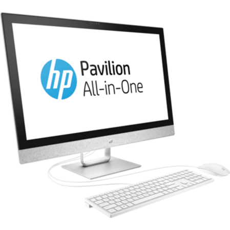 Моноблок HP Pavilion 27-r102ur 4GY06EA 27" FullHD Core i7 8700T/16Gb/1Tb+128Gb SSD/DVD/Kb+m/DOS White