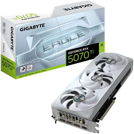 Видеокарта Gigabyte GeForce RTX 5070 Ti 16384Mb, Eagle OC Ice SFF 16 Gb (GV-N507TEAGLEOC ICE-16GD) 1xHDMI, 3xDP, Ret