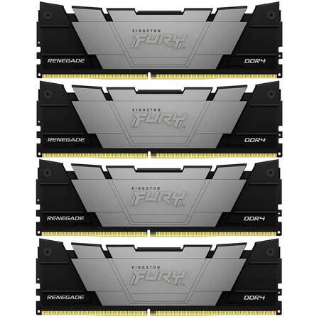Модуль памяти DIMM 128Gb 4х32Gb DDR4 PC25600 3200MHz Kingston Fury Renegade Black (KF432C16RB2K4/128)