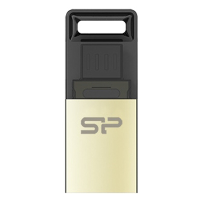 USB Flash накопитель 8GB Silicon Power Mobile X10 (SP008GBUF2X10V1C) USB 2.0 + microUSB (OTG) Черно-золотистый