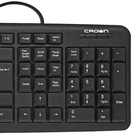 Клавиатура Crown CMK-F02B USB Black