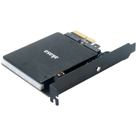 Переходник-конвертер Akasa AK-PCCM2P-03 с радиатором для 2xM.2 NGFF M-Type SSD в PCIe 3.0 x4