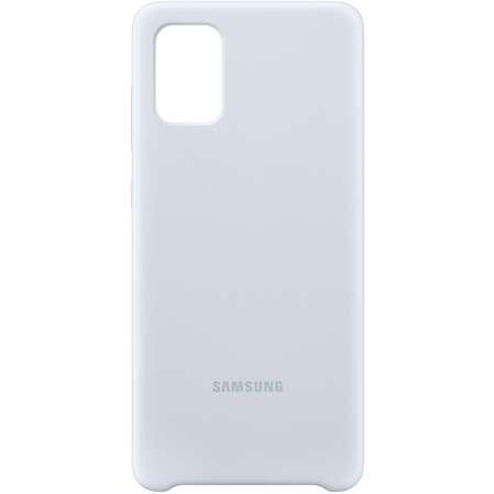Чехол для Samsung Galaxy A71 SM-A715 Silicone Cover серебристый