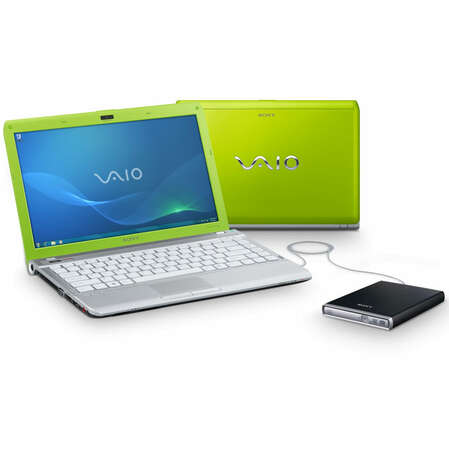Ноутбук Sony VPC-Y21M1R/G U3400/4Gb/320Gb/13.3"/bt/Win7 HP (64-bit) +ext sony OD Green