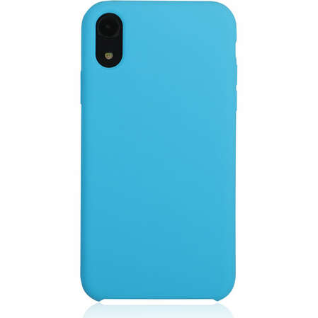 Чехол для Apple iPhone Xr Brosco Softrubber, накладка, голубой