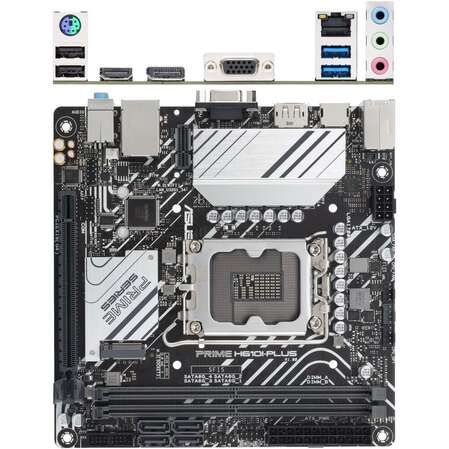 Материнская плата ASUS Prime H610I-Plus-CSM H610 Socket-1700 2xDDR5, 4xSATA3, 1xM.2, 1xPCI-E16x, 2xUSB3.2, D-Sub, DP, HDMI, Glan, mini-ITX
