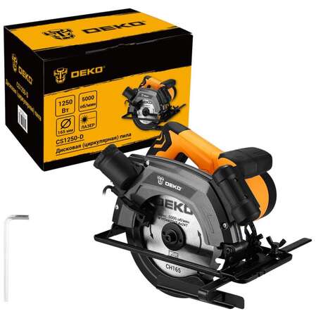 Циркулярная пила Deko CS1250-D, 1250Вт, 165мм диск 083-1100