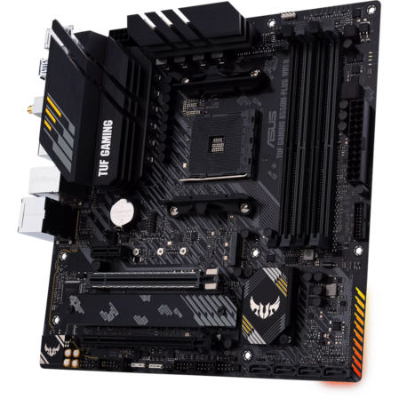 Материнская плата ASUS TUF Gaming B550M-Plus WiFi II B550 Socket AM4 4xDDR4, 4xSATA3, RAID, 2xM.2, 2xPCI-E16x, 5xUSB3.2, 1xUSB3.2 Type C, DP, HDMI, Wi-Fi, 2.5Glan, mATX