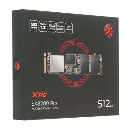 Внутренний SSD-накопитель 512Gb A-Data XPG SX8200 Pro ASX8200PNP-512GT-C M.2 2280 PCIe NVMe 3.0 x4