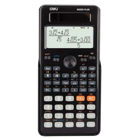 Калькулятор Deli ED82ES черный 10+2-разр.