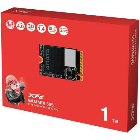 Внутренний SSD-накопитель 1000Gb A-Data Gammix S55 SGAMMIXS55-1T-C M.2 2230 PCIe NVMe 4.0 x4