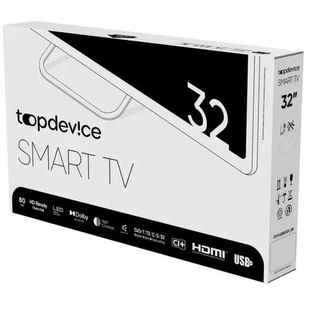Телевизор 32" Topdevice TDTV32BS02H_WE (HD 1366x768, Smart TV) белый
