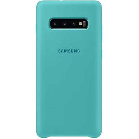 Чехол для Samsung Galaxy S10+ SM-G975 Silicone Cover зелёный