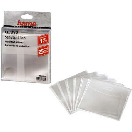 Конверт Hama H-33808 для CD 25шт. прозрачные