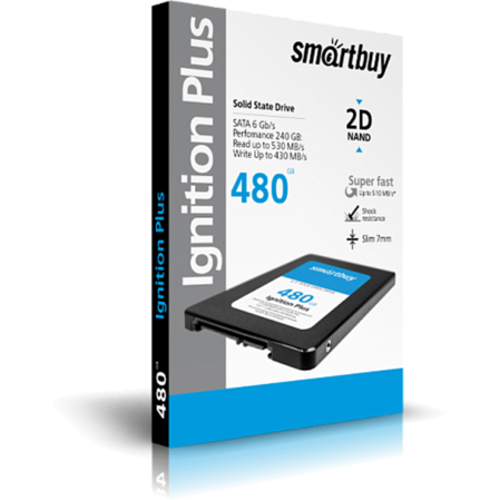 Внутренний SSD-накопитель 480Gb Smartbuy Ignition Plus SB480GB-IGNP-25SAT3 SATA3 2.5"