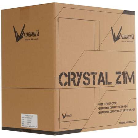Корпус MicroATX Minitower Formula Crystal Z1M Black