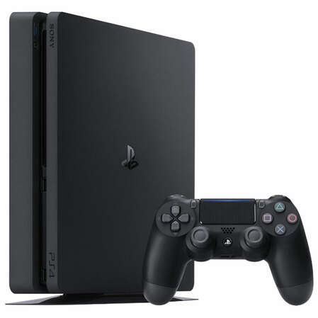 Игровая приставка Sony PlayStation 4 Slim 500Gb Black + Horizon Zero Dawn, Gran Turismo Sport, Uncharted 4 + PSN 3мес