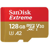 Карта памяти Micro SecureDigital 128Gb SanDisk Extreme microSDHC class 10 UHS-1 U3 V30 A2 (SDSQXAA-128G-GN6MA)