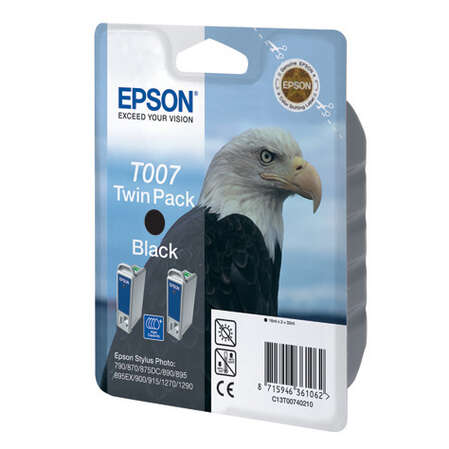 Картридж EPSON T007 двойной черный для Stylus Photo 790/890/895/870/1270/1290/900/915 C13T00740210