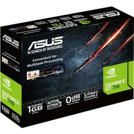 Видеокарта ASUS GeForce GT 710 1024Mb, GT710-SL-1GD5-DI DVI, VGA, HDMI Ret