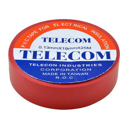 Изолента Telecom RED (0,13мм х 19мм х 25М)