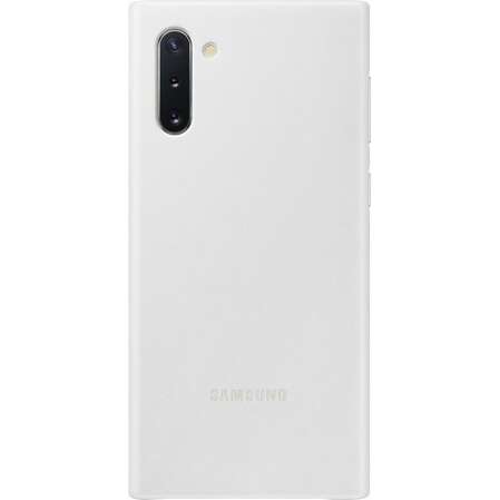 Чехол для Samsung Galaxy Note 10 (2019) SM-N970 Leather Cover белый