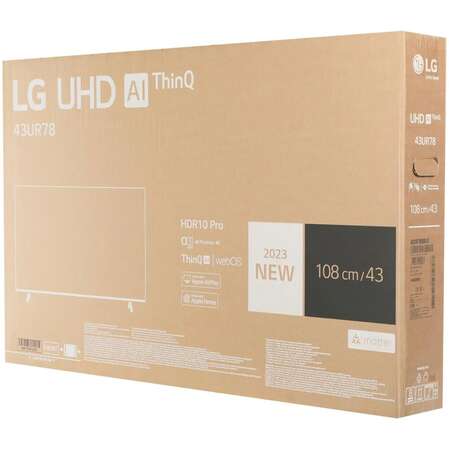 Телевизор 43" LG 43UR78006LK.ARUG (4K UHD 3840x2160, Smart TV) черный (EAC)