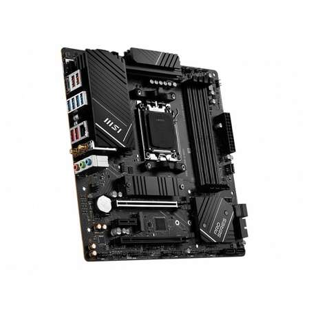Материнская плата MSI Pro B650M-A WiFi Socket-AM5 AMD B650 4xDDR5, 4xSATA3, RAID, 2xM.2, 2xPCI-E16x, 8xUSB3.2, DP, HDMI, WiFi, 2.5Glan, mATX Ret