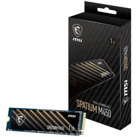 Внутренний SSD-накопитель 1000Gb MSI Spatium M450 S78-440L0M0-P83 M.2 2280 PCIe NVMe 4.0 x4