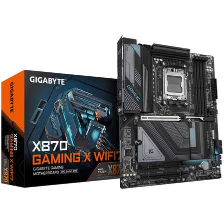Материнская плата Gigabyte X870 Gaming X WiFi7 Socket-AM5 AMD X870 4xDDR5, 4xSATA3, RAID, 3xM.2, 3xPCI-E16x, 4xUSB3.2, 2xUSB3.2 Type C, DP, HDMI, 2.5Glan, WiFi, ATX Ret