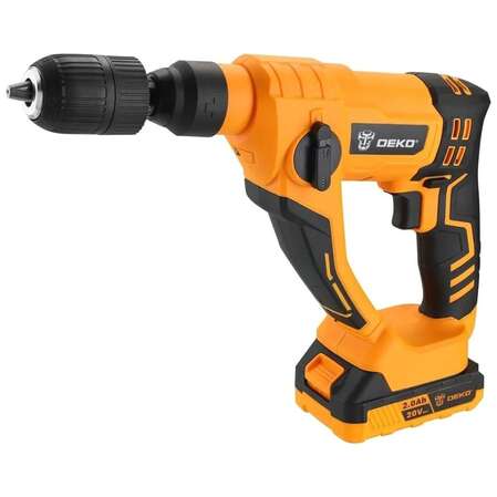 Аккумуляторный перфоратор Deko DKCH20, 20В, 2x2.0Ач в кейсе с патроном CH02 063-4412