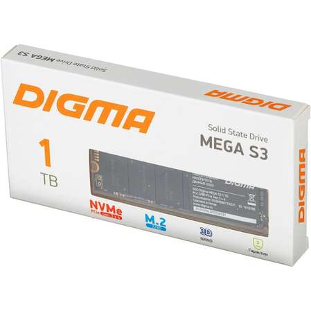 Внутренний SSD-накопитель 1024Gb Digma Mega S3 DGSM3001TS33T M.2 2280 PCI-E 3.0 x4