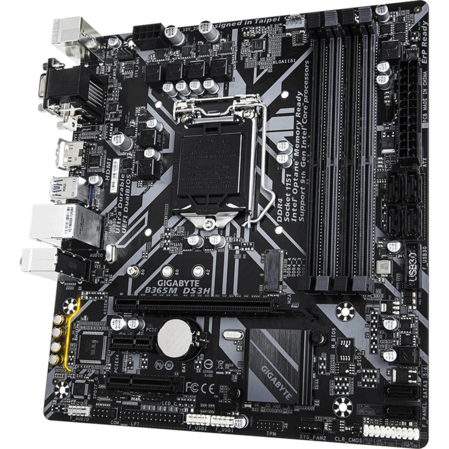 Материнская плата Gigabyte B365M DS3H B365 Socket-1151v2 4xDDR4, 6xSATA3, 1xM.2, 1xPCI-E16x, 4xUSB3.1, D-Sub, DVI-D, HDMI, Glan, mATX