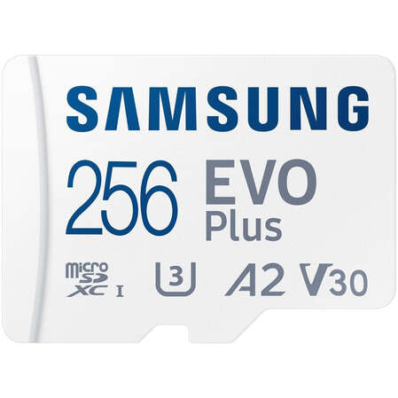 Карта памяти Micro SecureDigital 256Gb SDXC Samsung Evo Plus class10 UHS-I U3 (MB-MC256SA)