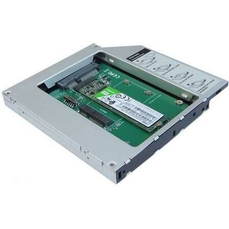 Салазки Agestar SMNF2S для замены привода в ноутбуке 12.7мм на 2.5" HDD/SSD/М.2/mSATA