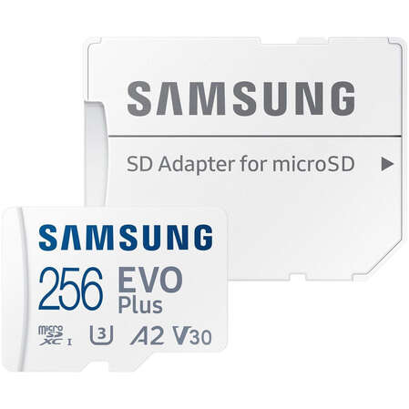 Карта памяти Micro SecureDigital 256Gb SDXC Samsung Evo Plus class10 UHS-I U3 (MB-MC256SA)