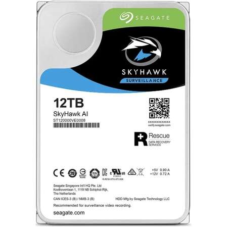 Внутренний жесткий диск 3,5" 12Tb Seagate (ST12000VE0008) 256Mb 7200rpm SATA3 SkyHawk